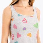 Summer Cotton Heart Print Pajama Set