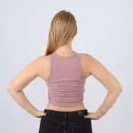 Cotton Ribbed Sleeveless Crop Top – Casual Fitted Tank for Women