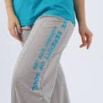 Women’s Cotton Pajama Set – Short Sleeve Top & Wide-Leg Pants