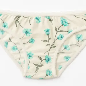 SoftBloom Girls’ Cotton Underwear – Floral (Pack of 3)
