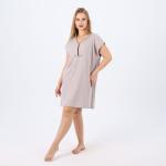 Women’s Cotton V-Neck Nightgown with Delicate Embroidery – Soft and Comfortable