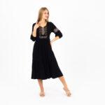 Embroidered Elegance: 100% Cotton Nightdress