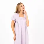 Summer Half-Sleeve Cotton Abaya for Women – Elegant Embroidered Design