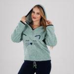 ✨ Cozy Winter Melton Pajama Set – Soft Fur Fabric