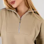 Women’s Casual Zip-Neck Dress – Comfortable & Stylish