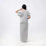 Long Cotton Nightgown with Floral Embroidery