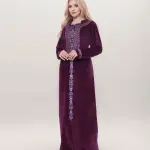Winter Abaya – Elegant & Cozy with Chest and Sleeve Embroidery