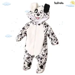 سلوبيت بديل بطانية شكل كلب 101 ابيض منقط ، مبطن بالكامل