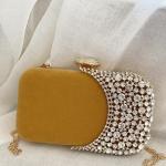 Gold Velvet Clutch