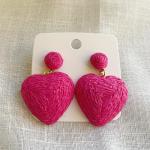 Pink Heart Earrings