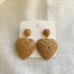 Brown Heart Earrings