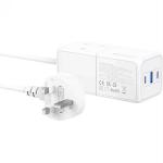 Recci RC48U Wall Charger, 3 Ports, 65W - White