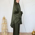 OLIVE SATIN SET ISDAL