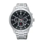 SEIKO Men's Hand Watch CHRONOGRAPH Stainless Band, Black Dial SKS605P1