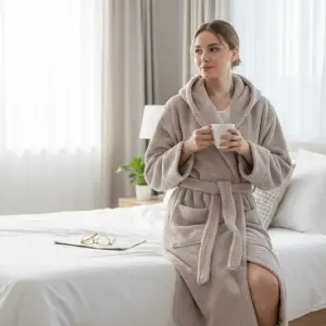 Luxury Cozy Bathrobe – Ultra-Soft Fur Fabric & Effortless Elegance