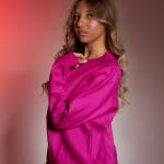 Sweatshirt Round Fuchsia
