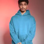 Turquoise oversized hoodie
