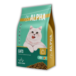 Alpha Cats Premium Quality Dry Food in the poultry flavor