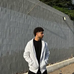 Zipper Hoodie Light Grey