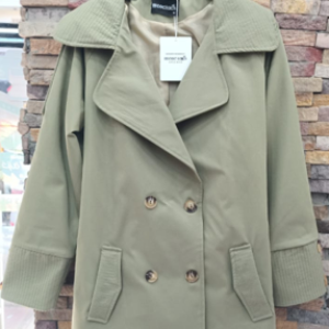 Short gabardine jacket with Cole Wasa embroidery