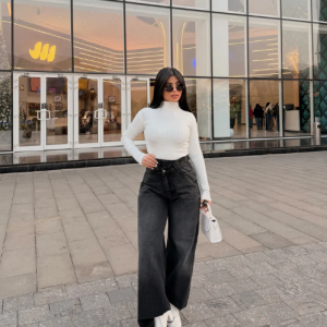 Cross Wide Leg Jeans Black