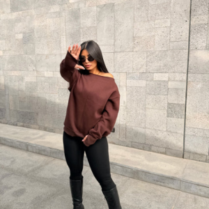 Oversized Hoodie Brown