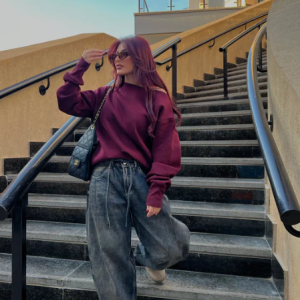 Oversized Hoodie Burgundy