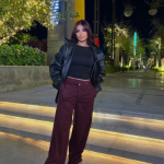 Wool-Textured Pants Maroon