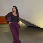 Baggy Balloon Melton Pants Ruby