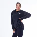 Women’s Black Activewear Top with Side Drawstring – Sleek, Sporty & Comfortable