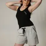 Embroidered Heart & Butterfly Two-Piece Hot Shorts Set