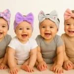 Baby Bow Headbands – 3-Pack Soft & Stretchy Bandana Set (Random Colors & Patterns)