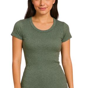 Ribbed Slim Fit T-Shirt – Soft & Comfortable Cotton