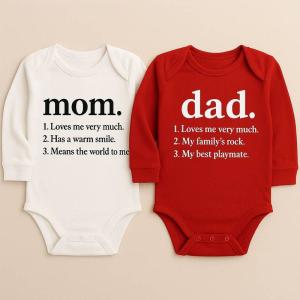 Dad & Mom Bodysuit Set