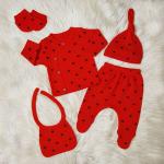 Red Pajama with Black Heart