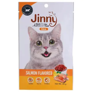 Jinny Salmon Flavored Stick Cat Food treats