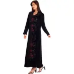 Winter Abaya Nightgown for Women | Embroidered