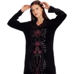 Winter Abaya Nightgown for Women | Embroidered