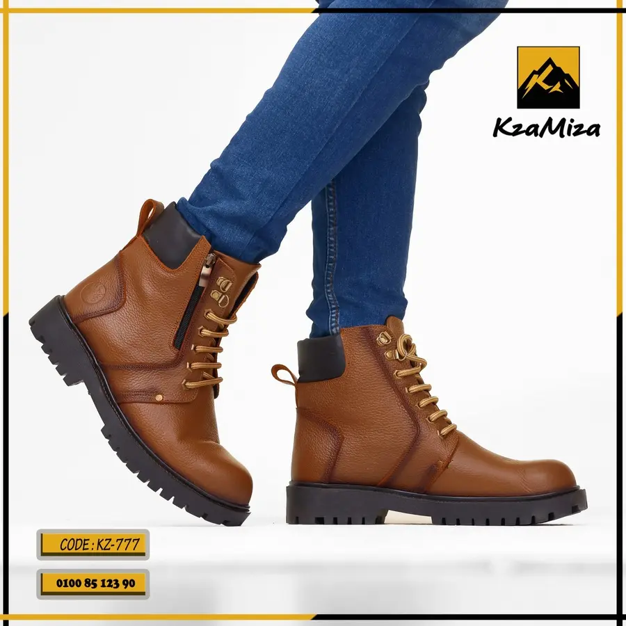 🥾 سيفتي جلد طبيعي نعل رابر حديده امامية كود 777 Leather