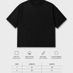 aura black boxy fit Tshirt