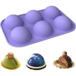 قالب سيليكون لعمل كب كيك 6 عين شكل نص كورة