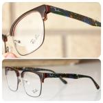 فريم نظر ريبان Limited Edition ذراع بلاستيك الأسيتات بني ذراع مشجر 98131