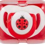 MAMAJOO 1 x ORTHODONTIC SILICONE SOOTHER 6 M + LADYBIRD & STORAGE BOX