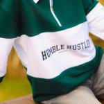 Green Humble Hustler Half Zip Sweatshirt