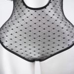 Sheer Lace Stitching Seductive See-Through Bodysuit