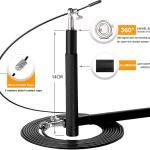MD Stay Fit Original Metal Skipping Rope, Steel Coated Cable, Aluminum Anti-Skipping Handle, 360 Degree Ball Bearing, 3 Meters Length