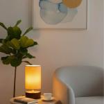 Table Lamp Beige & Brown 17x40cm