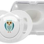 MAMAJOO 1x ORTHODONTIC SILICONE SOOTHER OWL 12M+ & STORAGE BOX