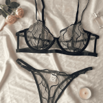 Noir Lines Sheer Set