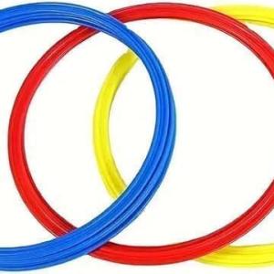 MD StayFit Soccer Agility Training Hoops for Coaches, Speed and Agility Training Equipment, Speed and Agility Training Equipment, Soccer Hoops, Plastic, Multi Color